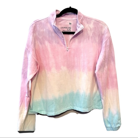 SO Tops - SO Mama Tie Dye Pastel Sweatshirt - Cropped Sz. M